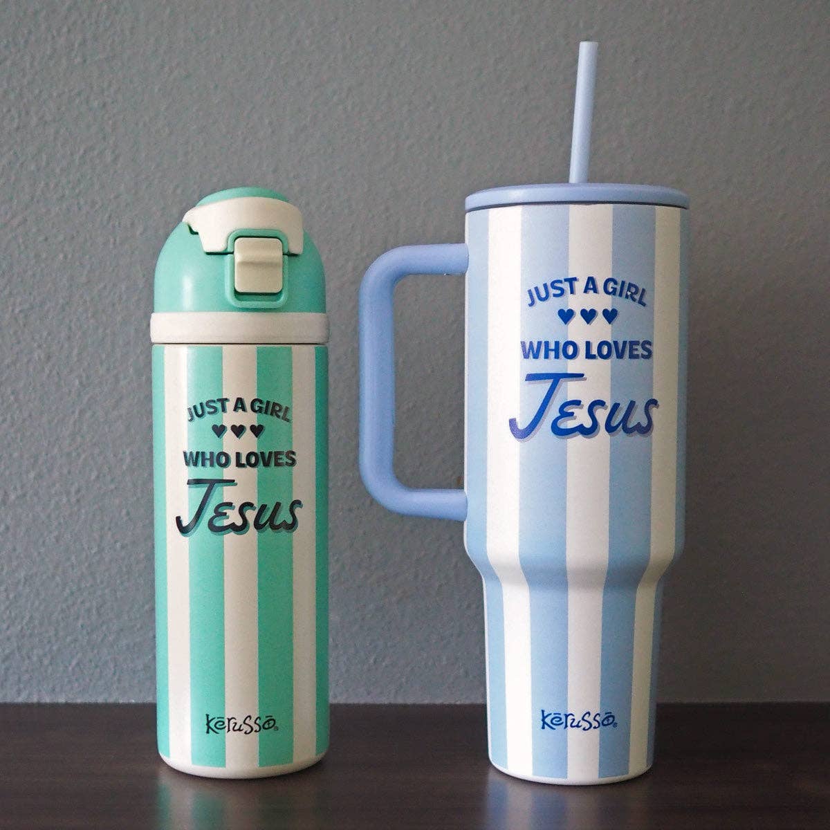 24 oz Flip Top Bottle Just A Girl Who Loves Jesus
