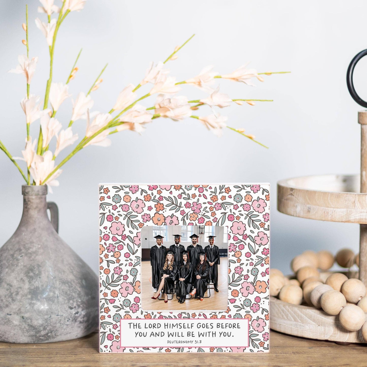 Floral Pattern The Lord Himself Picture Frame