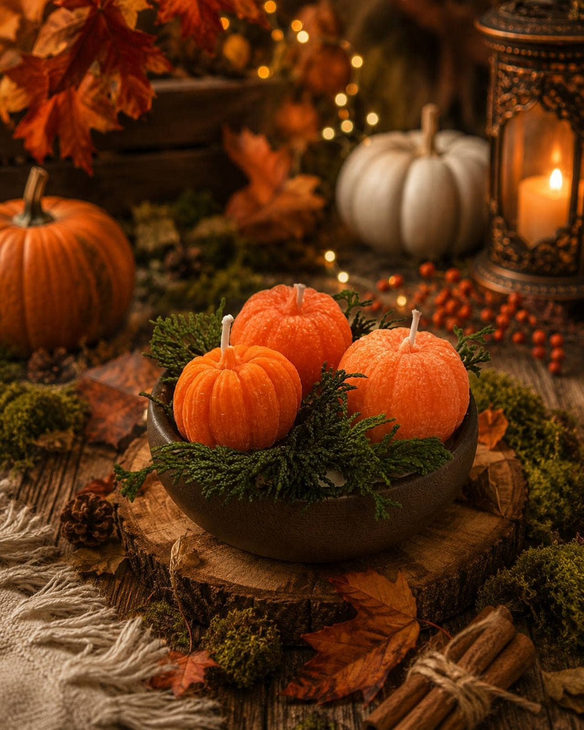 Autumn Pumpkin Candle Bowl