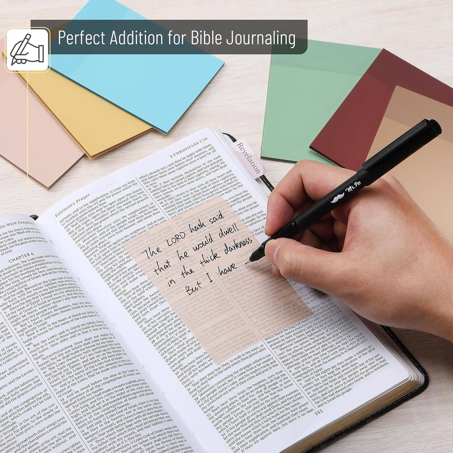 Mr. Pen Transparent Sticky Notes - 600 Sheets, 3"x4"