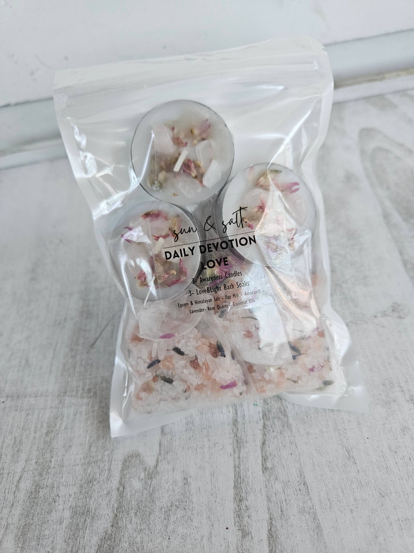 Daily Devotional - Love - Bath Kit - Bath Soak - Bath Salt