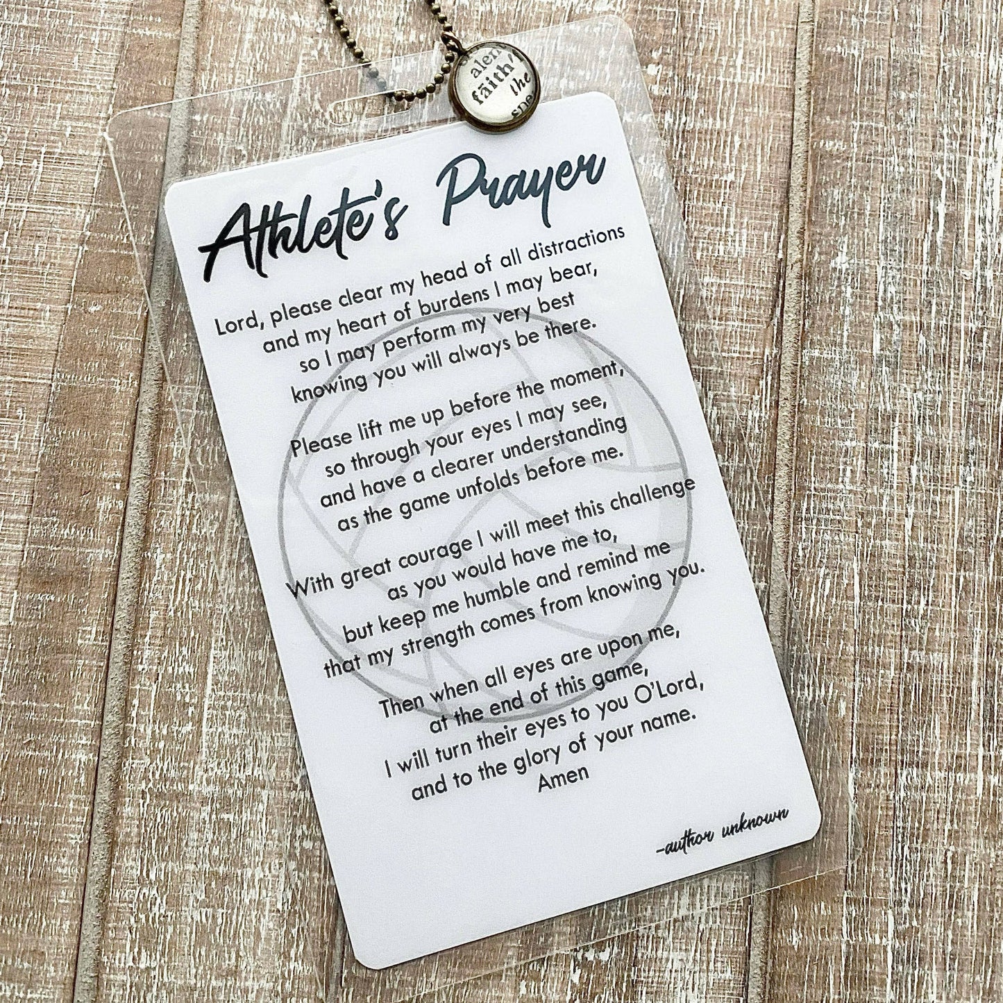 Sports Prayer Bag Tag / Bookmark / Prayer Card with Charm : Soccer