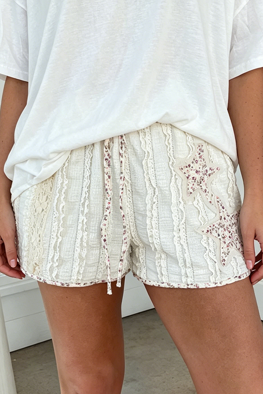 Summer Floral Star Pattern Shorts
