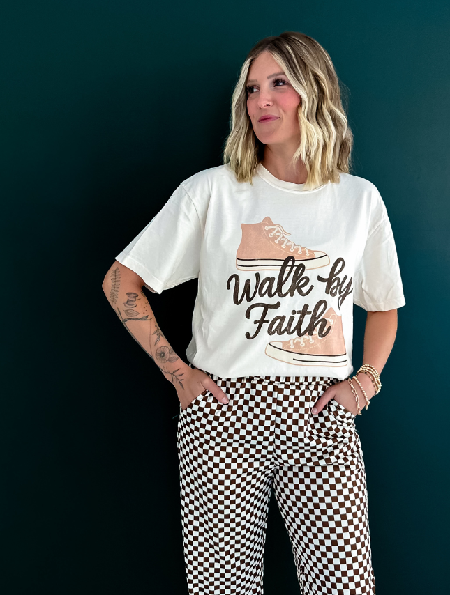 Faith Shoes Tee: Ivory