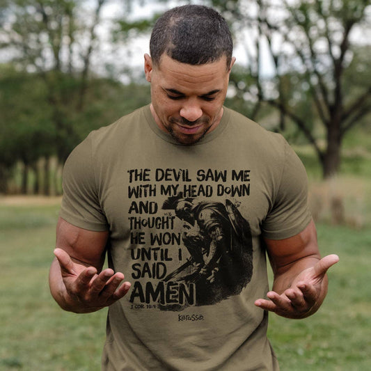 Christian T-Shirt Amen: Khaki /
