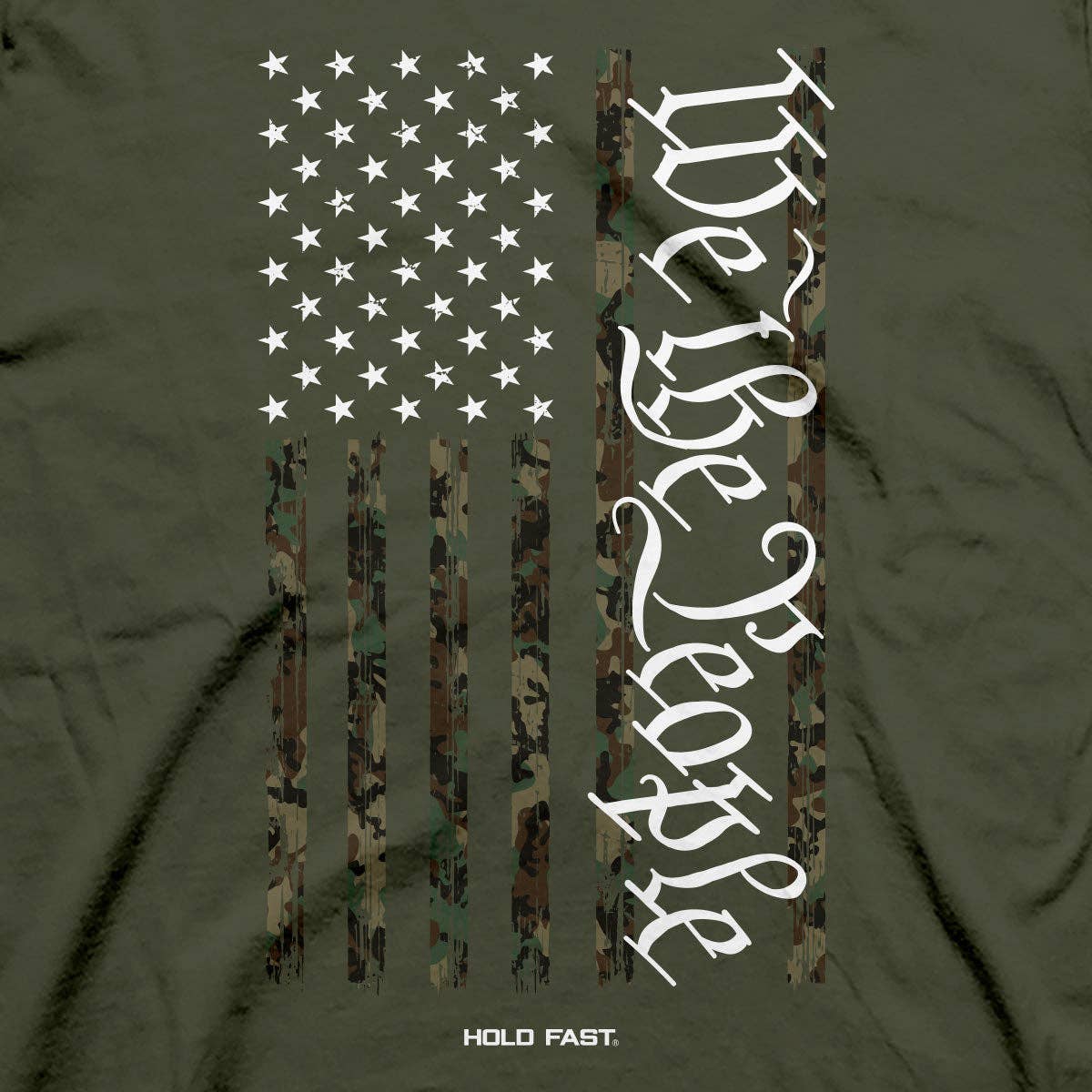 HOLD FAST Men's T-Shirt We The People Camo: Military Green