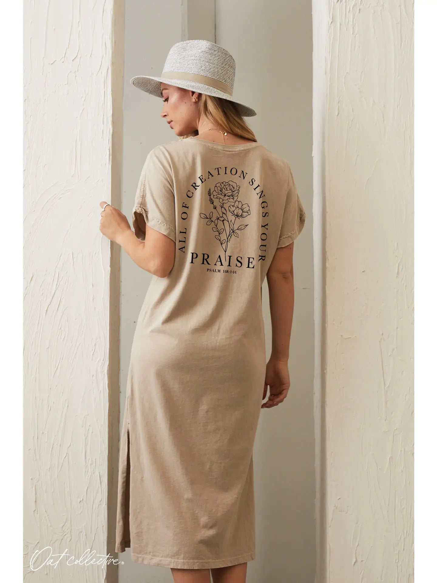 PRAISE THE LORD Mineral Washed Graphic Dress