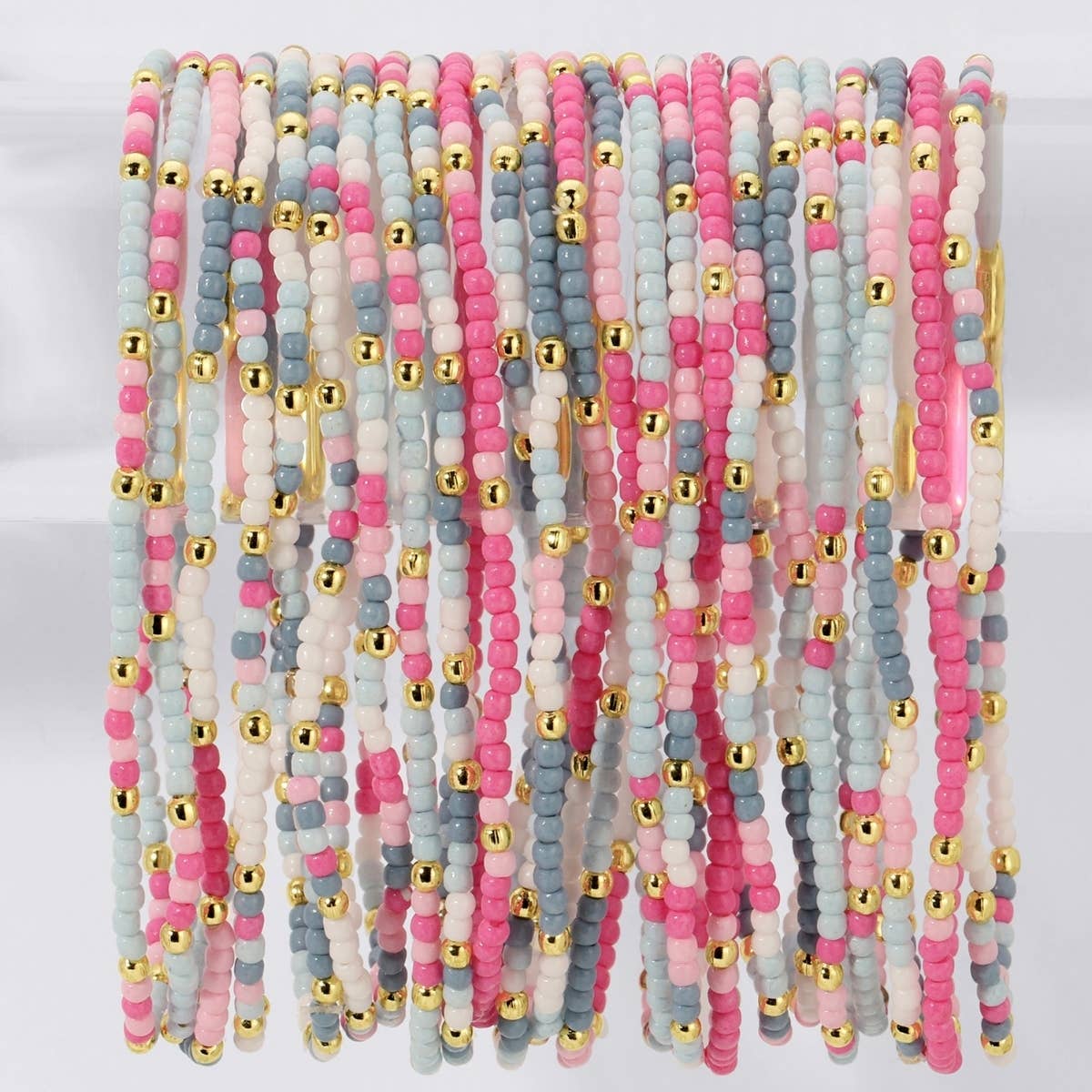 Assorted 2mm Stretch Seed Bead Bracelets