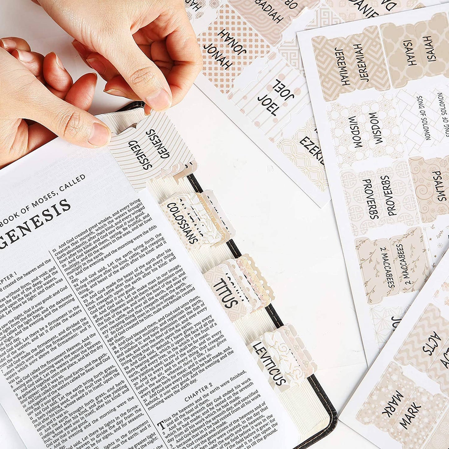 Bible Tabs for Bibles, 75 Tabs