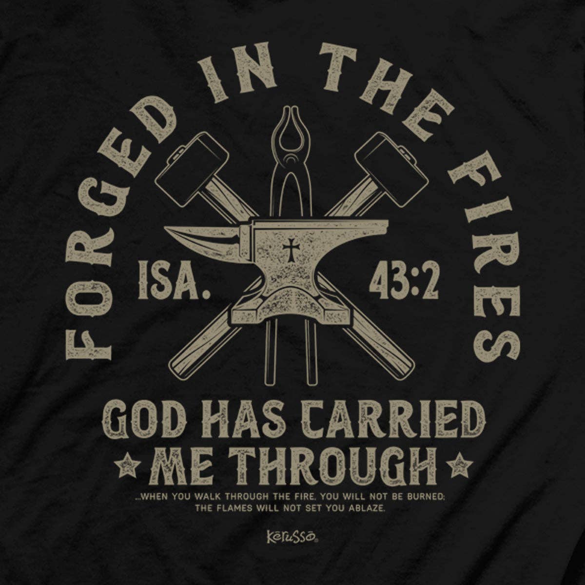 Christian T-Shirt Forged In Fires: Black