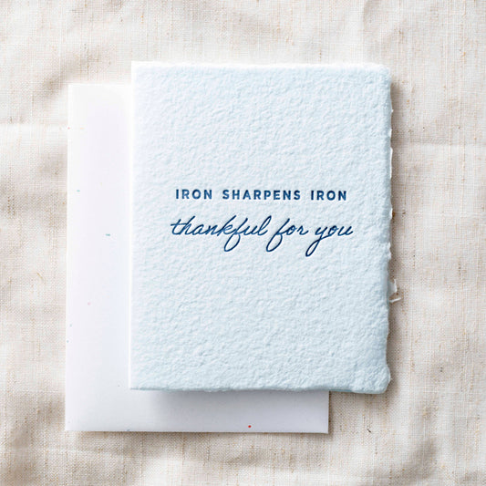 Iron Sharpens Iron Thankful | Christian Greeting Cards