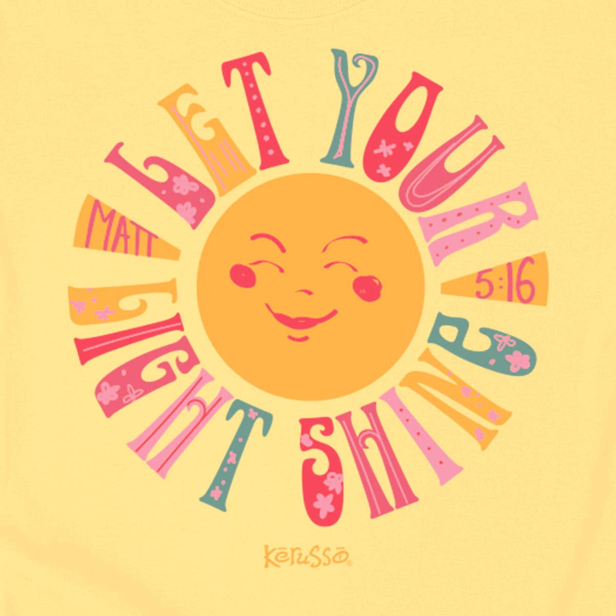 Kerusso Kids T-Shirt Let Your Light Shine: Banana