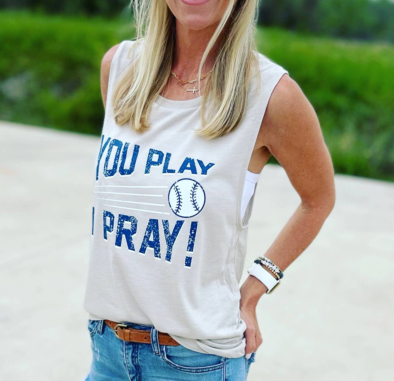  Pop Fly Muscle Tank | Christian Baseball | GameDay