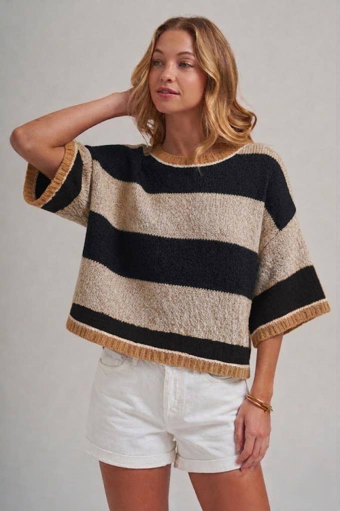 DROP SHOULDER SWEATER TOP