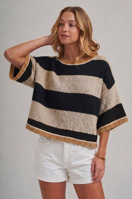DROP SHOULDER SWEATER TOP