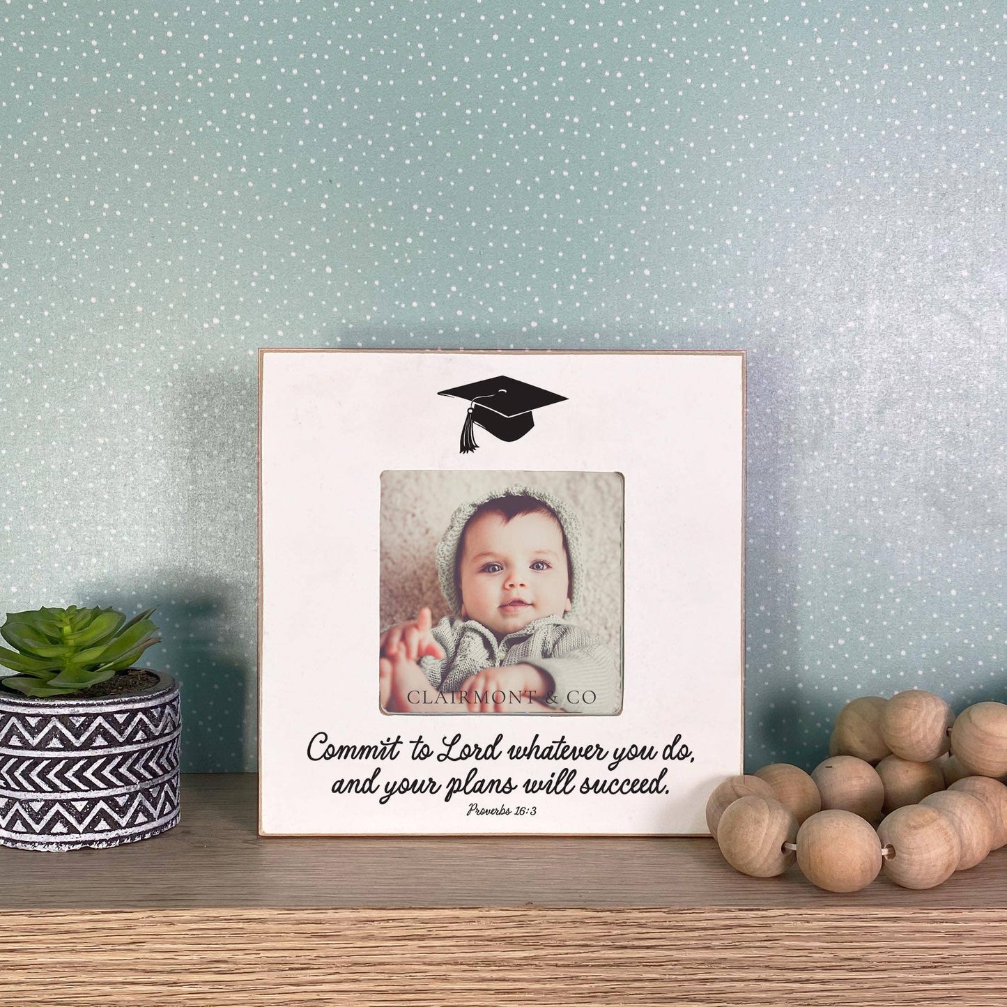 Commit To The Lord Whatever You Do Square Picture Frame