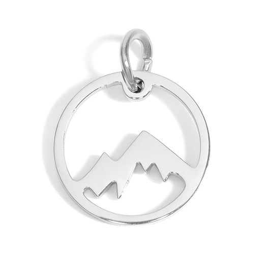 Stainless Steel Mountain Charm