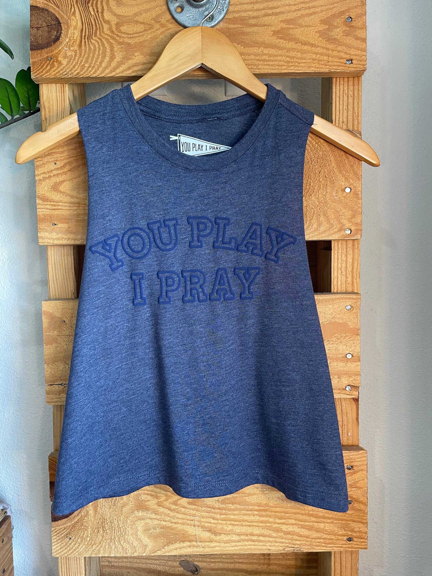 Collegiate Puff Crop Tank | Sports Mom Apparel | Sport Tee