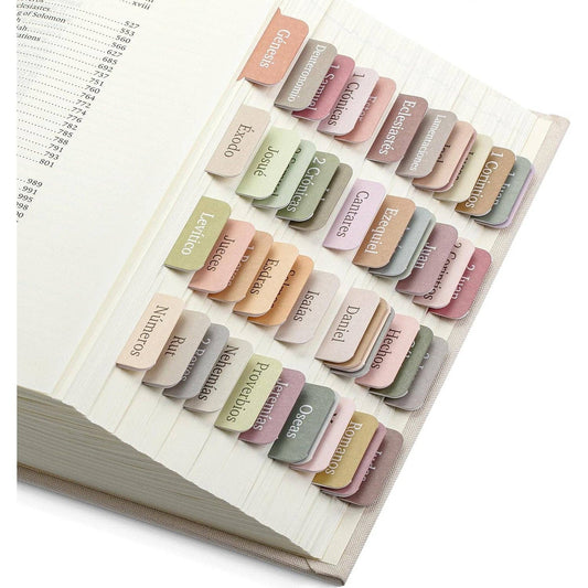 Spanish Bible Tabs, 75 pcs, Boho Theme