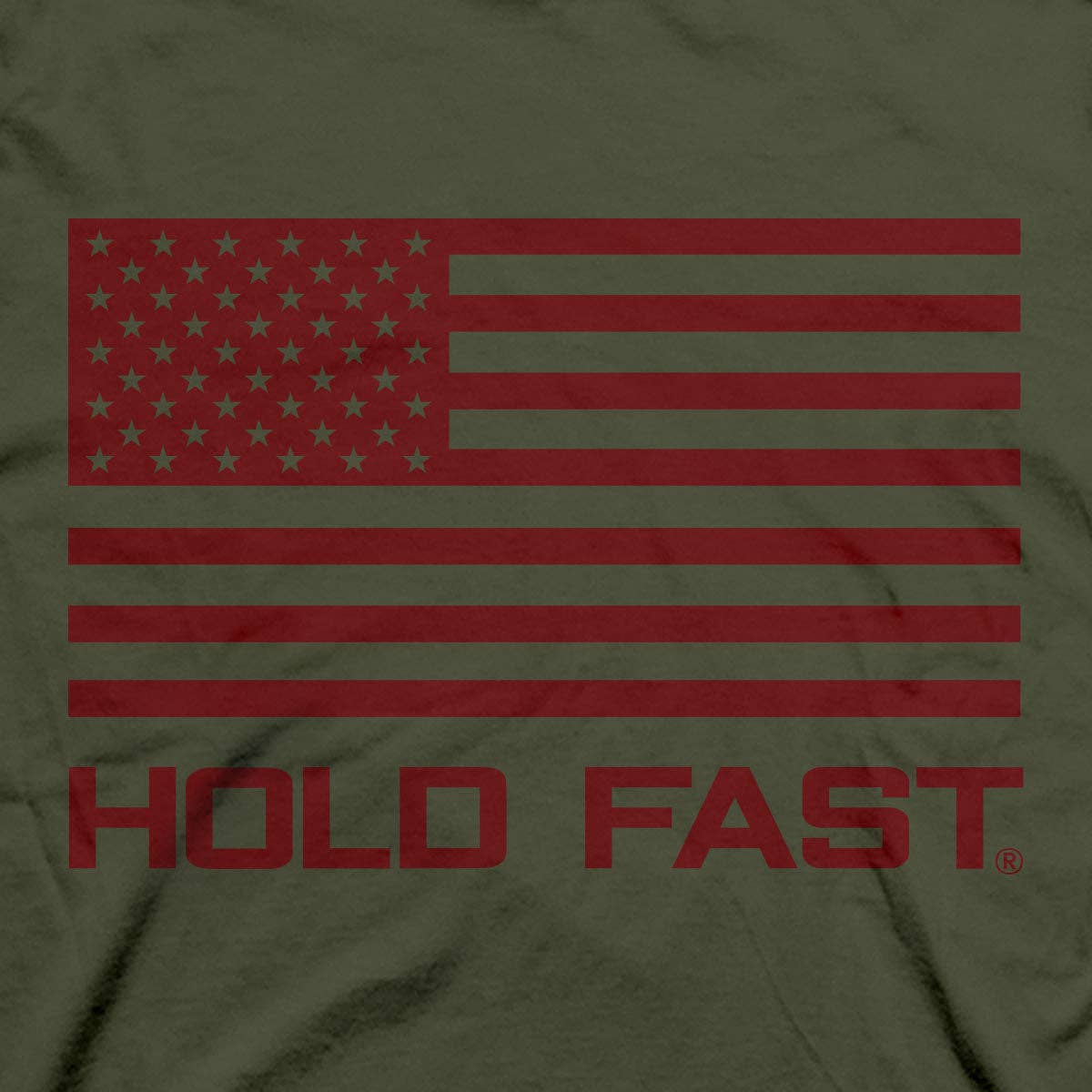 HOLD FAST Mens T-Shirt Liberty Eagle: Military Green