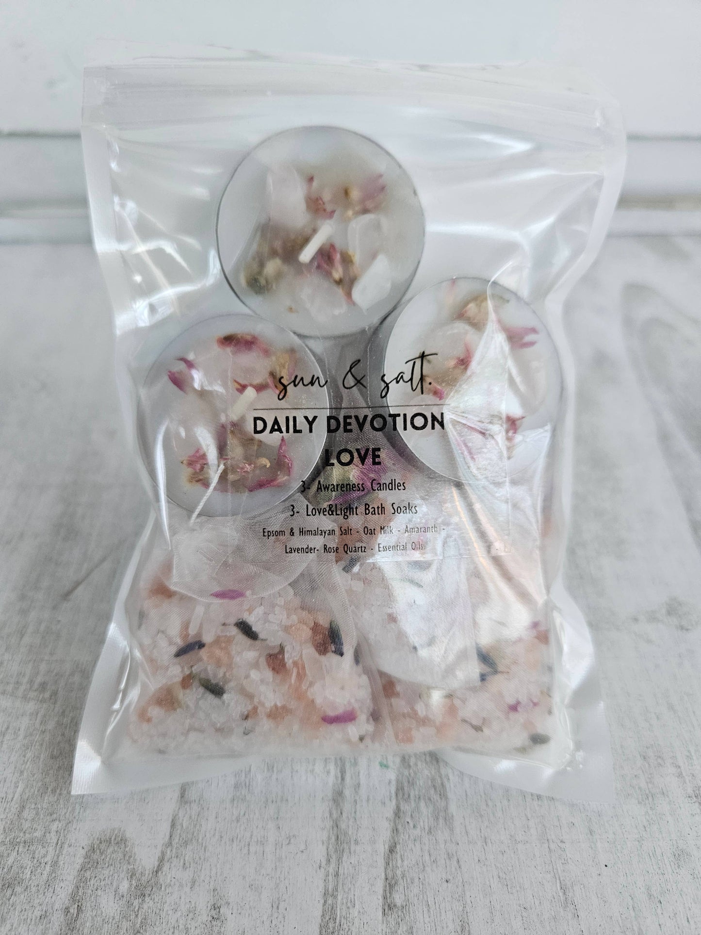 Daily Devotional - Love - Bath Kit - Bath Soak - Bath Salt