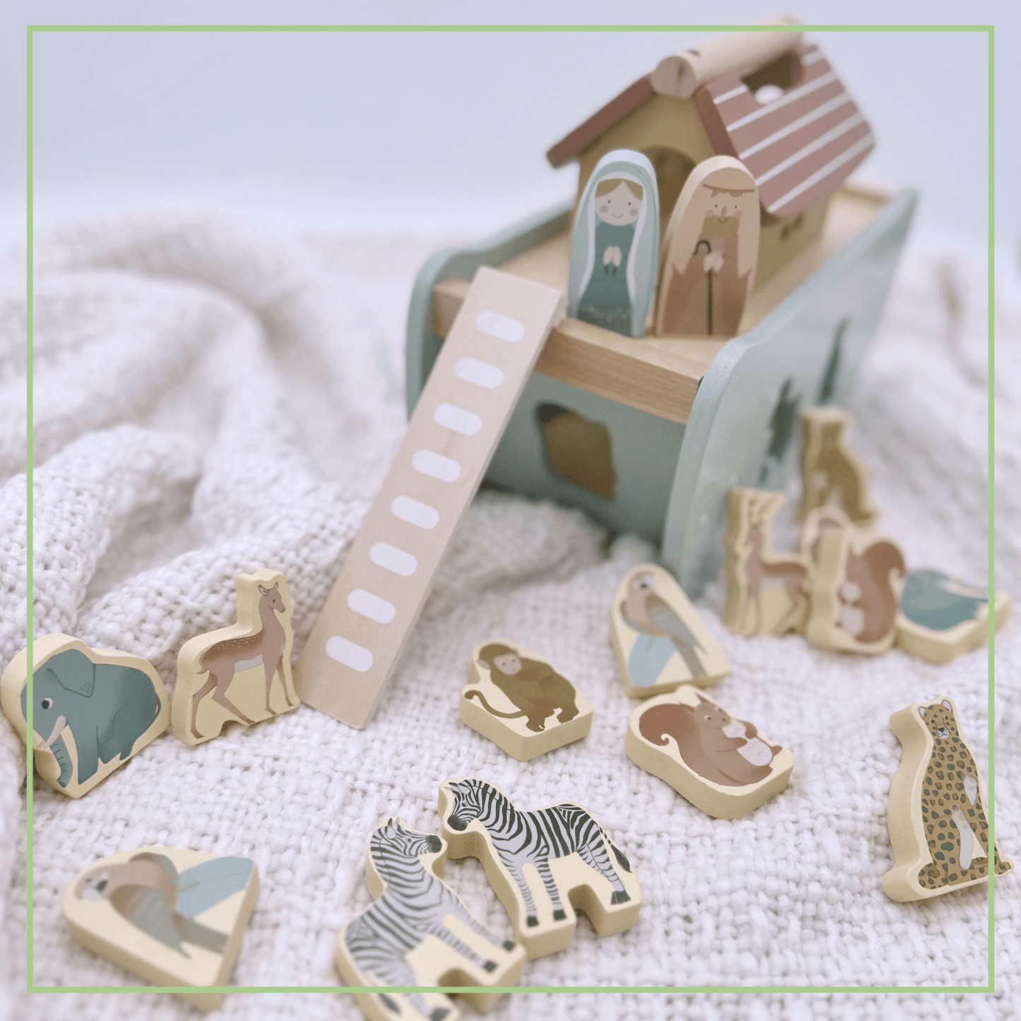 Noah’s Ark Shape Sorter – Wooden Animal Toy Ages 2+