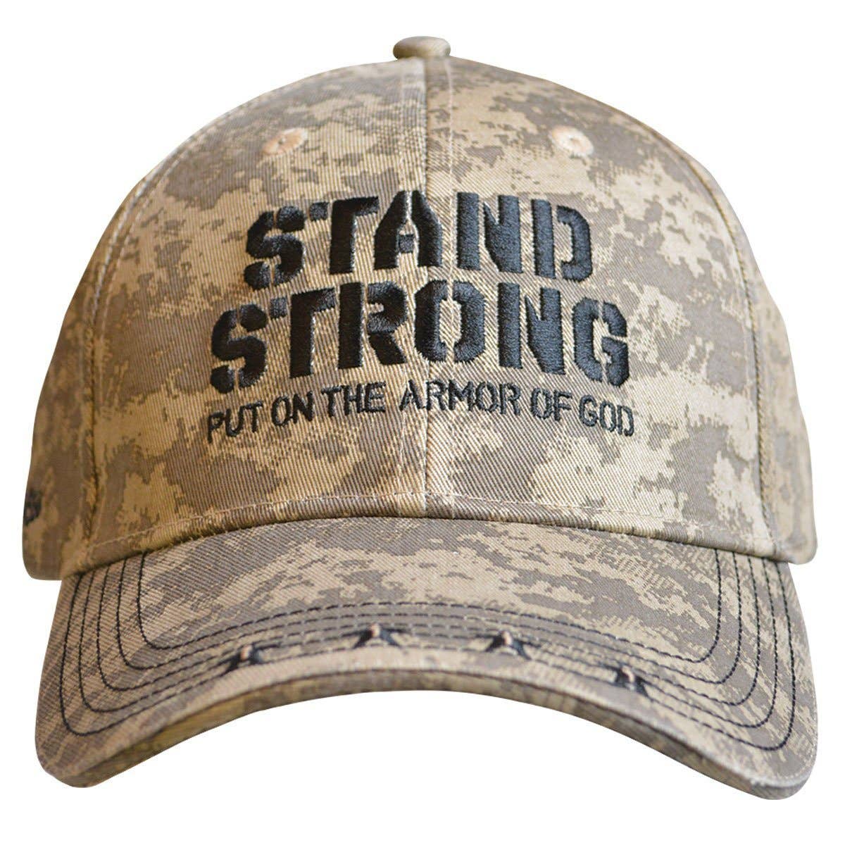 Mens Baseball Cap Stand Strong: Desert Camo