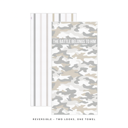 Faith Beach Towel: Battle Belongs to Him