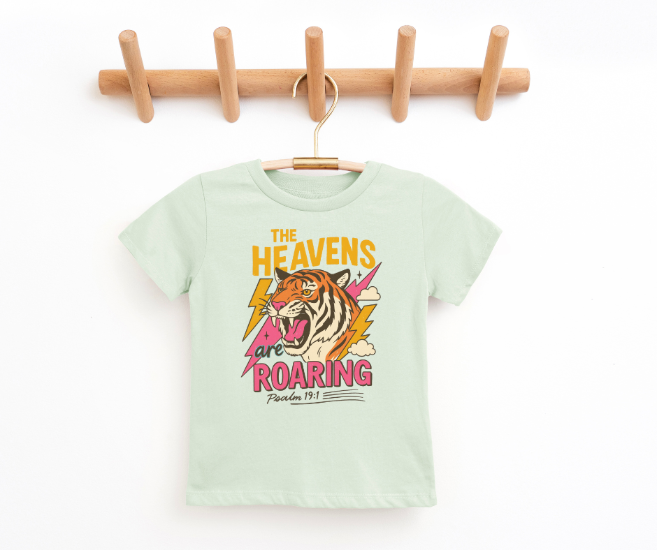 The Heavens are Roaring Retro Bolt Youth Faith Graphic Tee