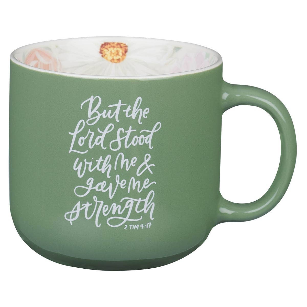 Mug Green The Lord Stood With Me 1 Tim. 4:17