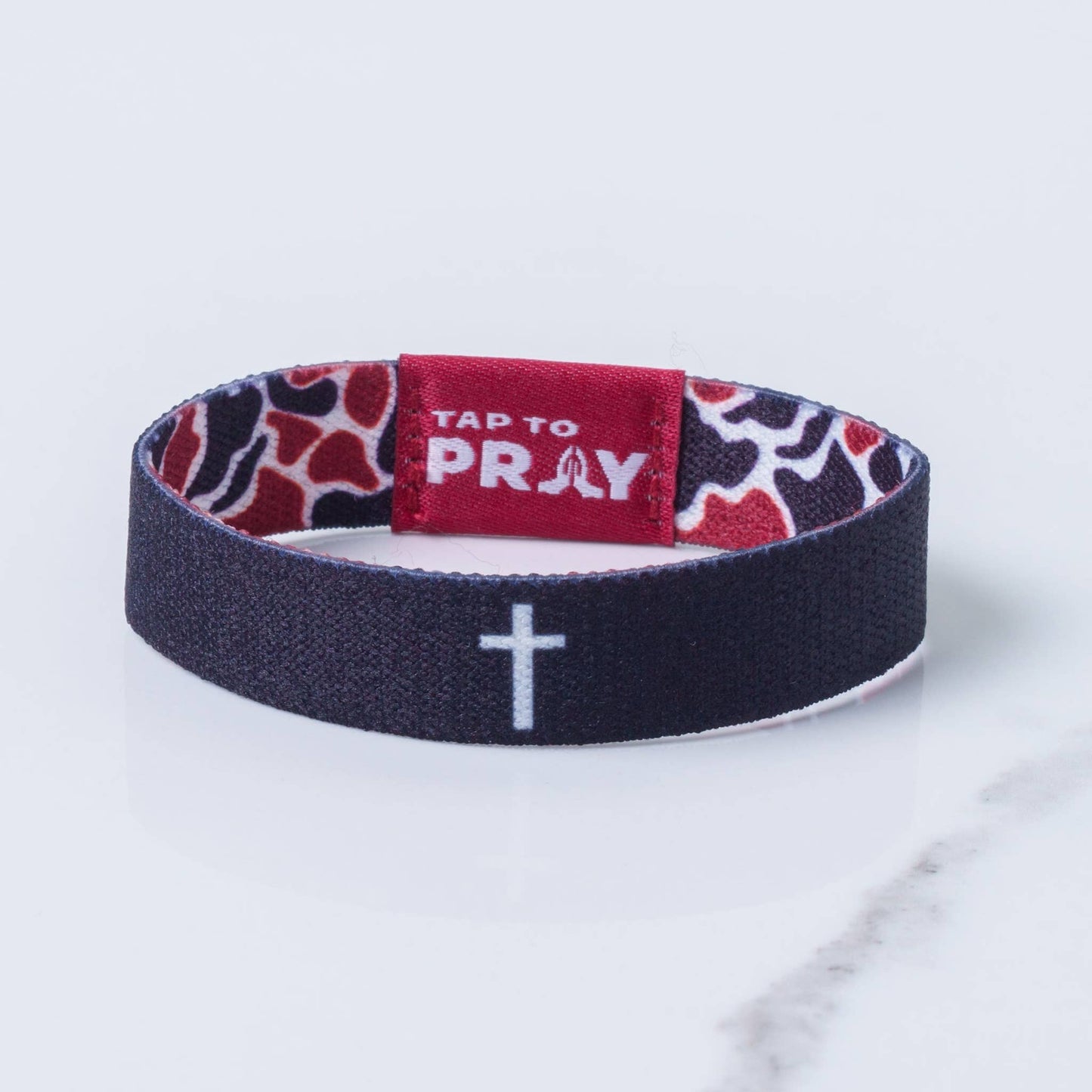 Tap To Pray™ Wristbands - Team Camo - Maroon & Black: Large