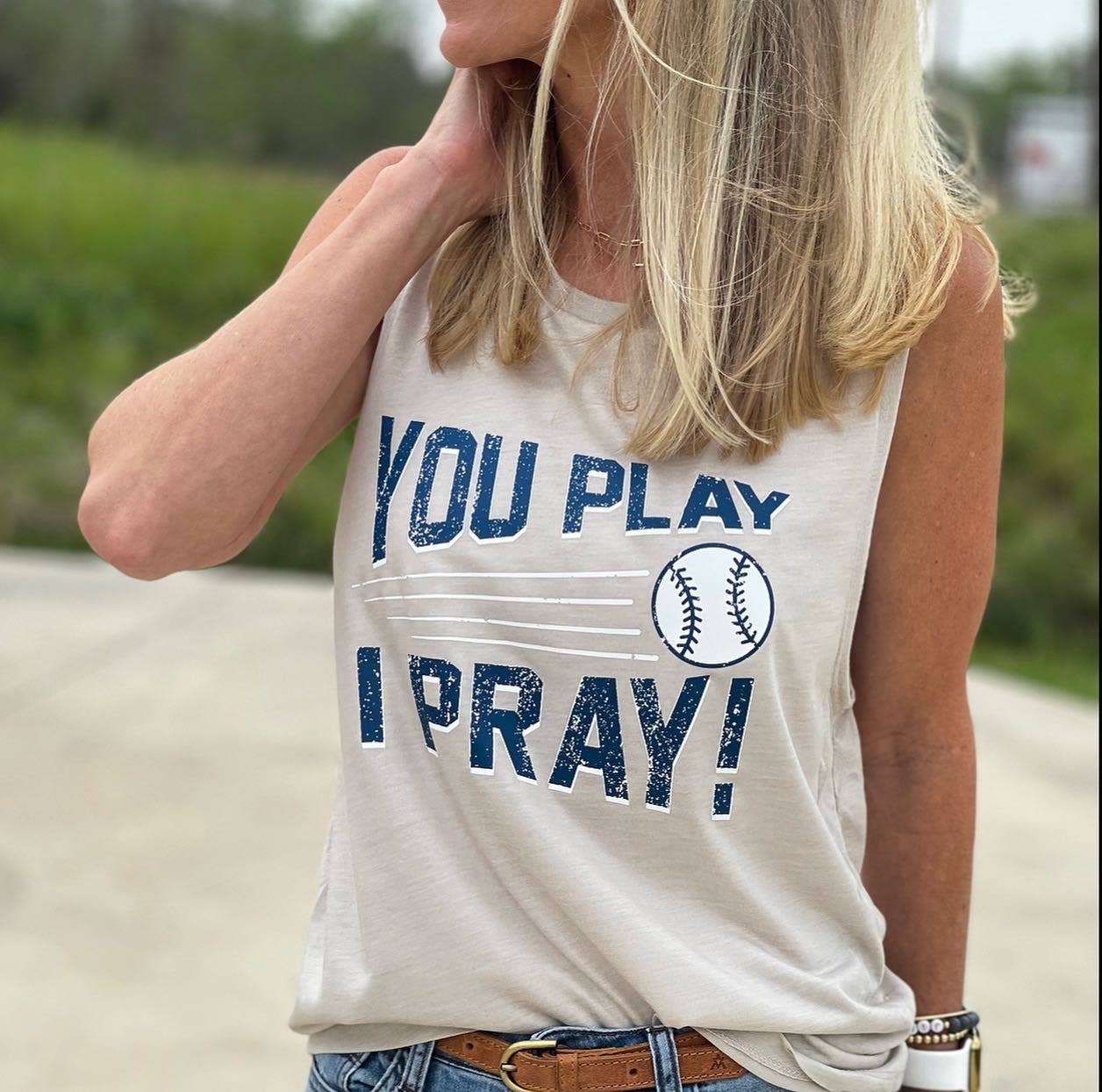  Pop Fly Muscle Tank | Christian Baseball | GameDay