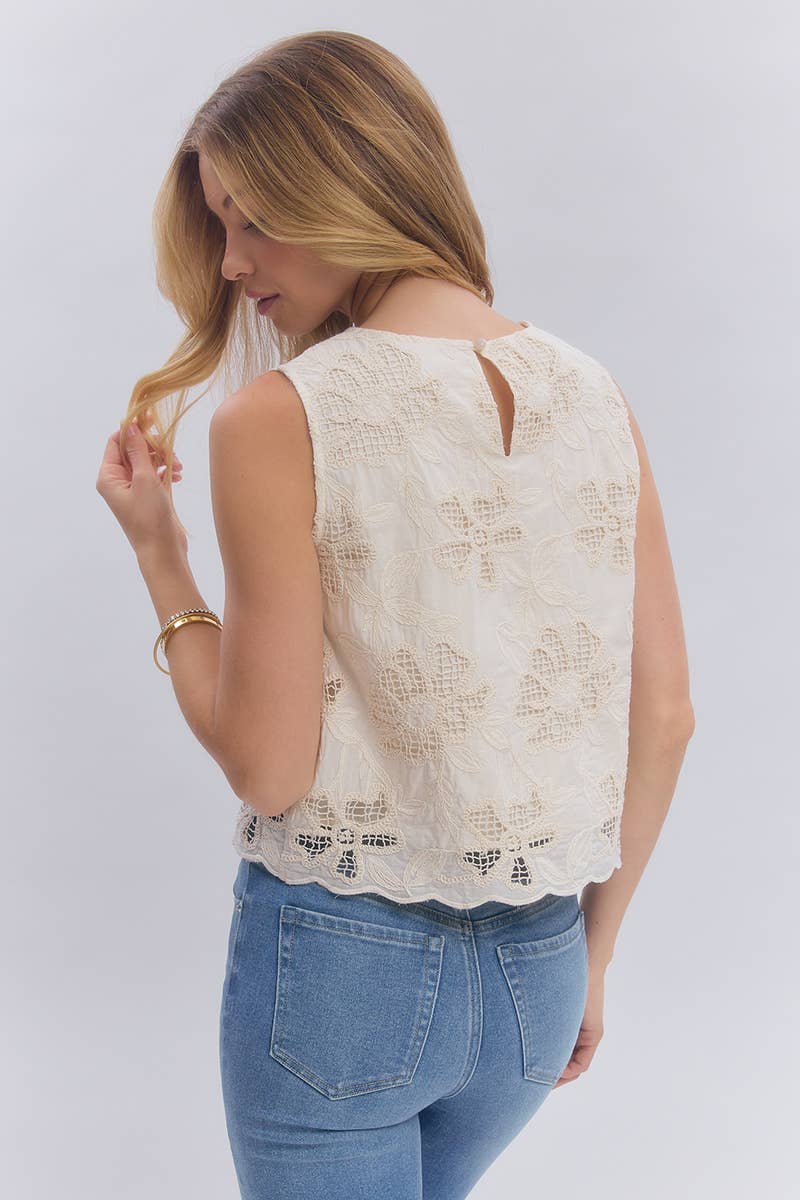 Sleeveless Lace Top