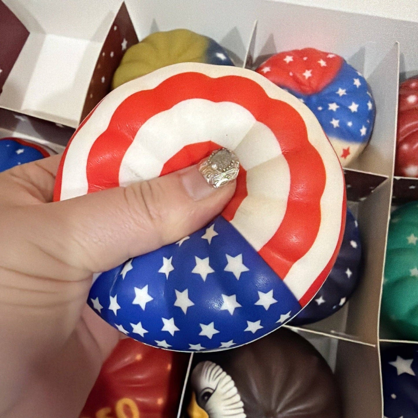 4th of July Squishy Toy Set Patriotic Stress Ball