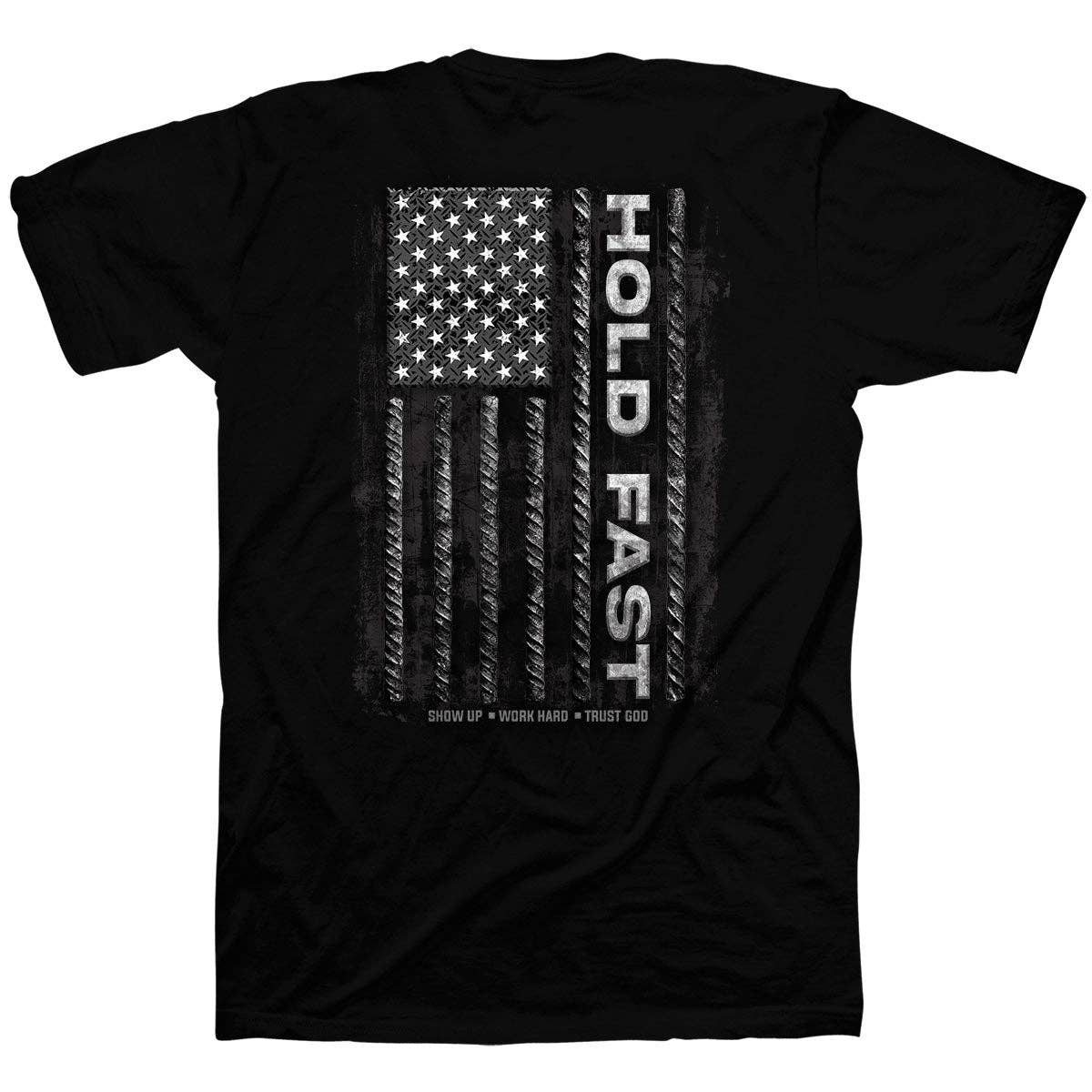 HOLD FAST Men's T-Shirt Rebar Flag: Black