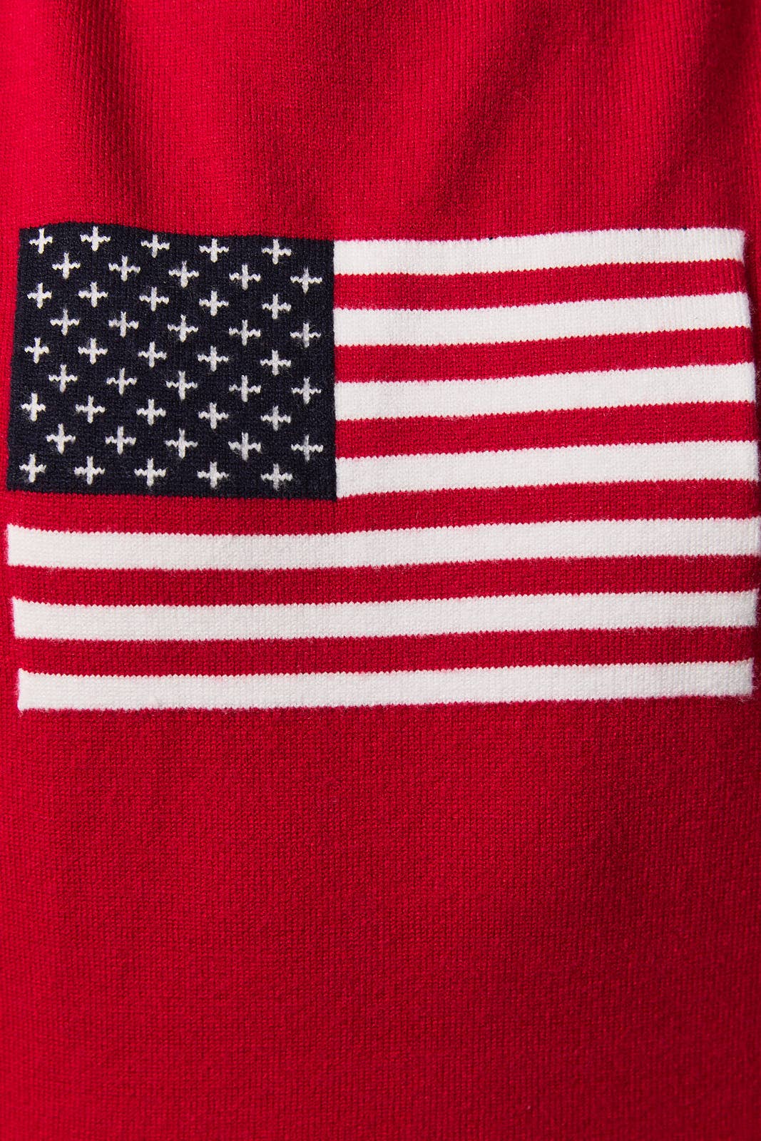 Sleeveless Crew Neck Flag Sweater Crop Top