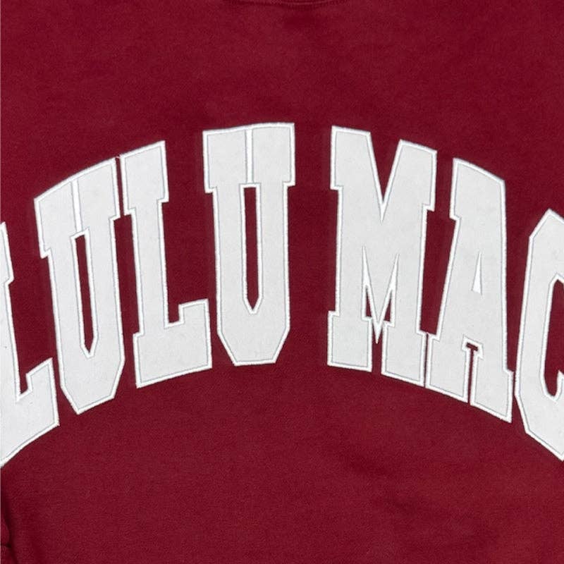 Lulu Mac Maroon/White