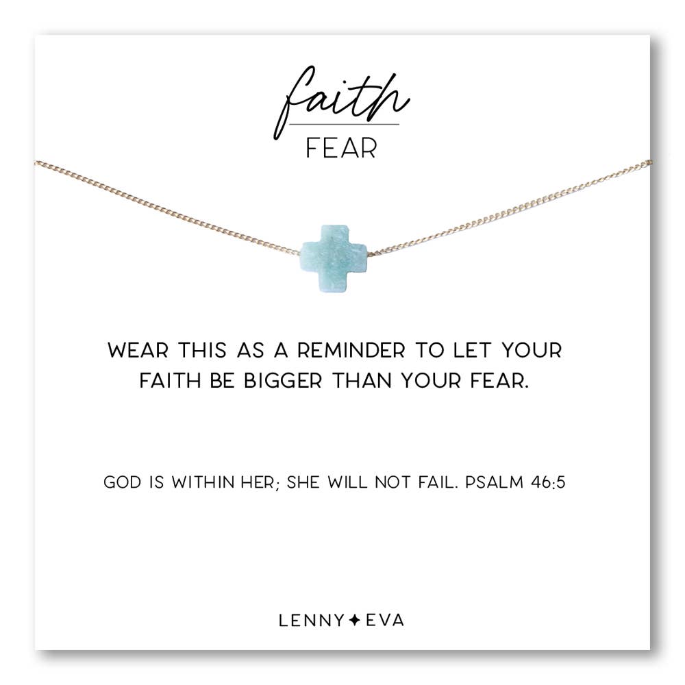 Faith Over Fear Combo: Bracelet-Labradorite Gems