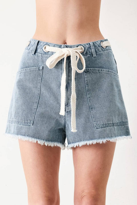 Washed Denim Short