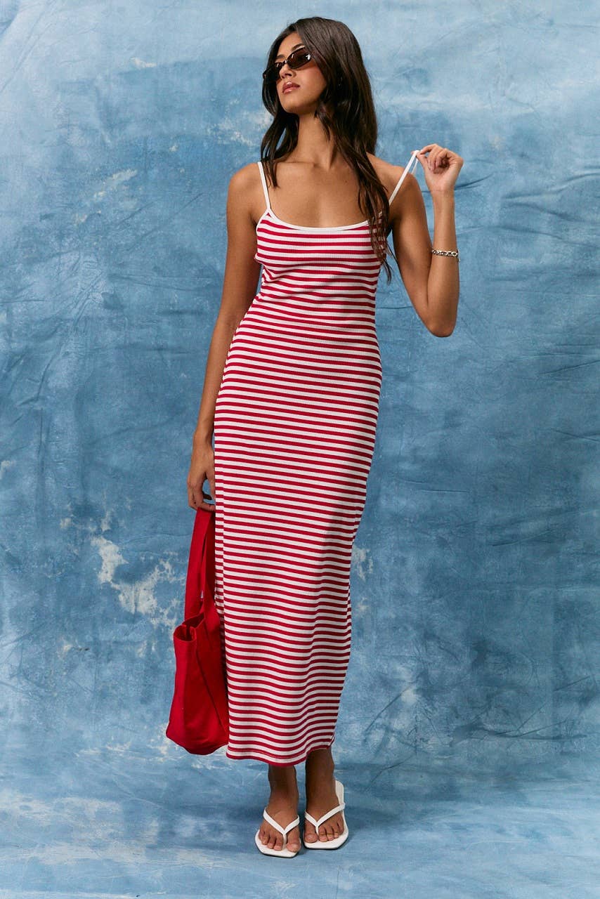 Stripe Midi Dress