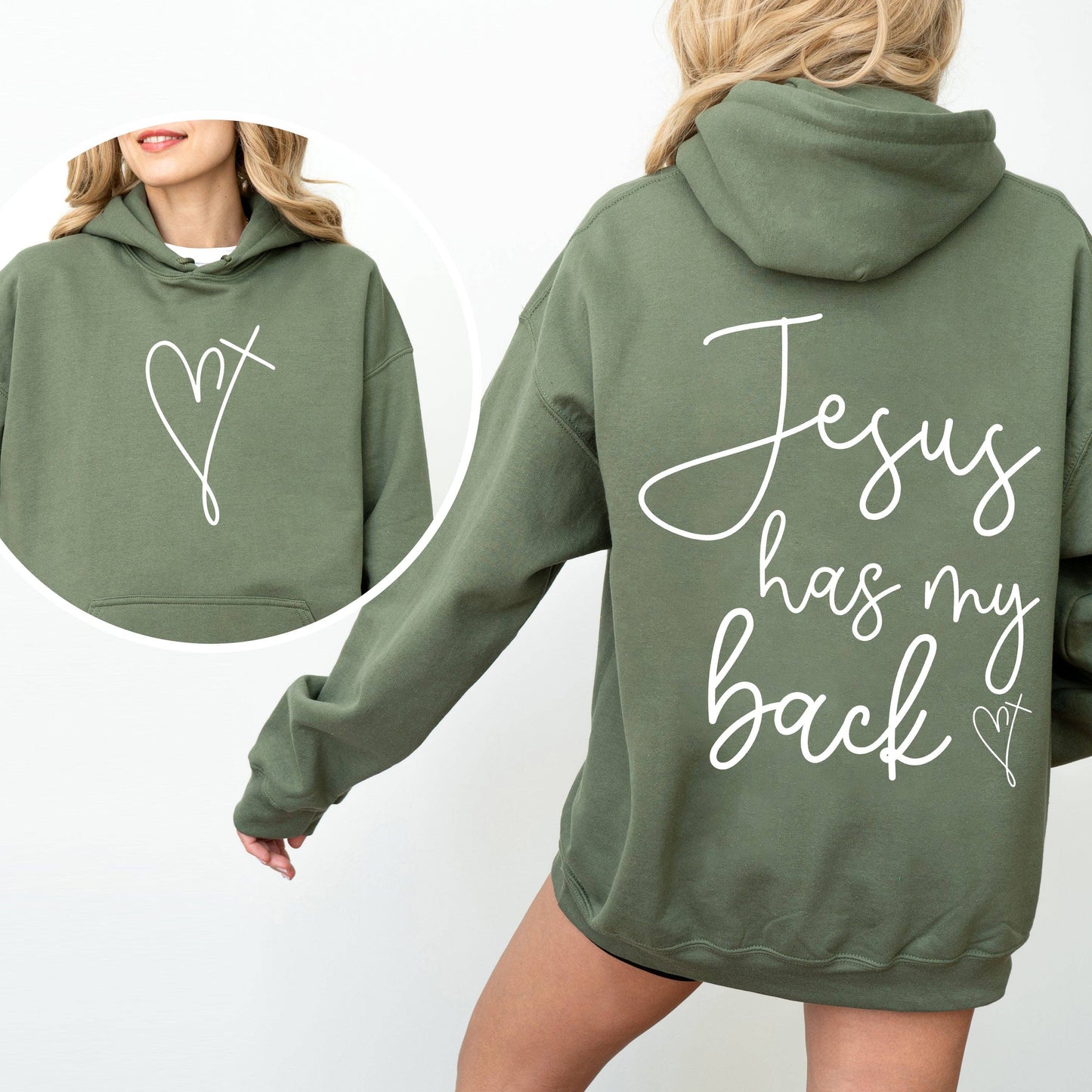 Jesus Has My Back, Religious, Christian, Bible, Faith Hoodie