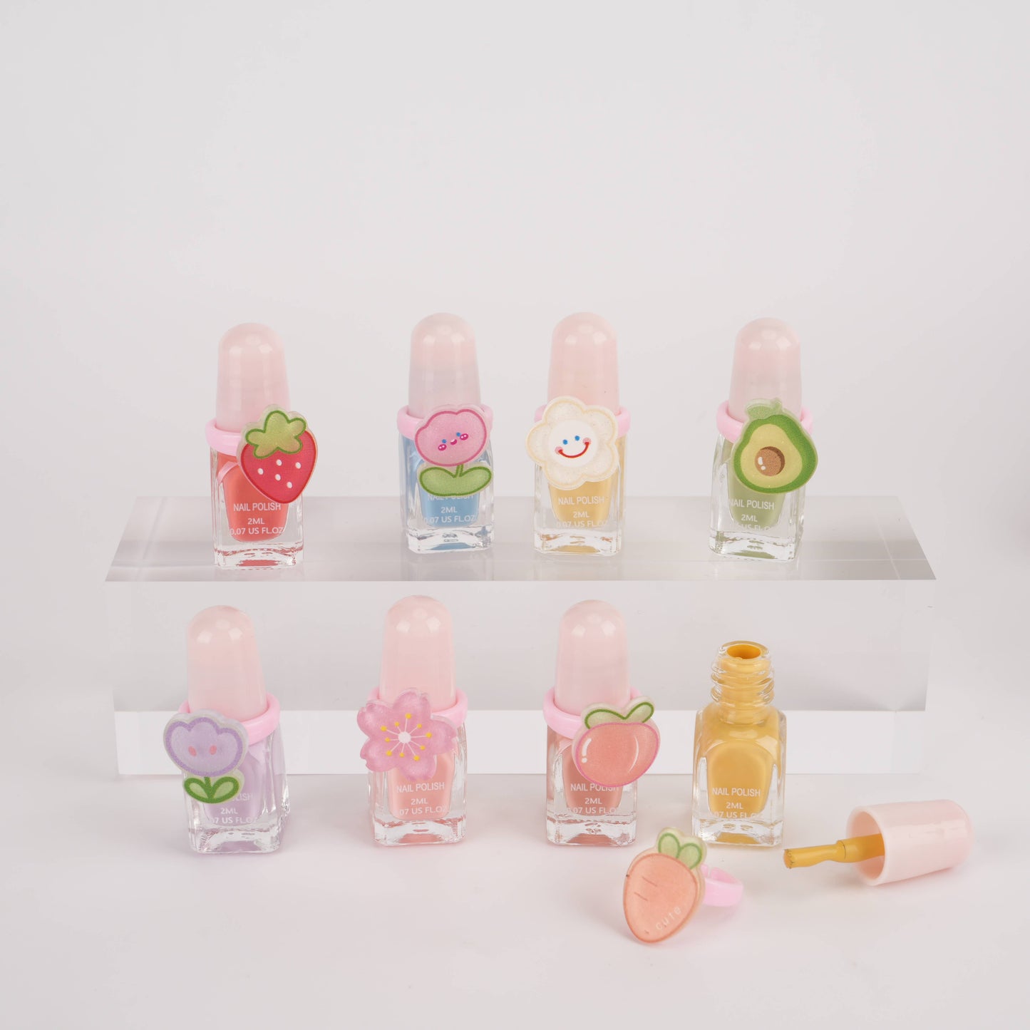 Fruity Ring Kids Nail Polish Set Water-Based Non-Toxic Vegan