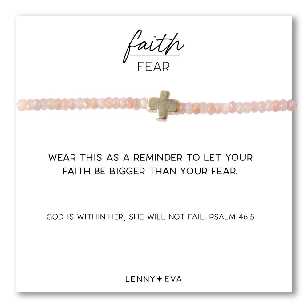 Faith Over Fear Combo: Bracelet-Lapis 3mm