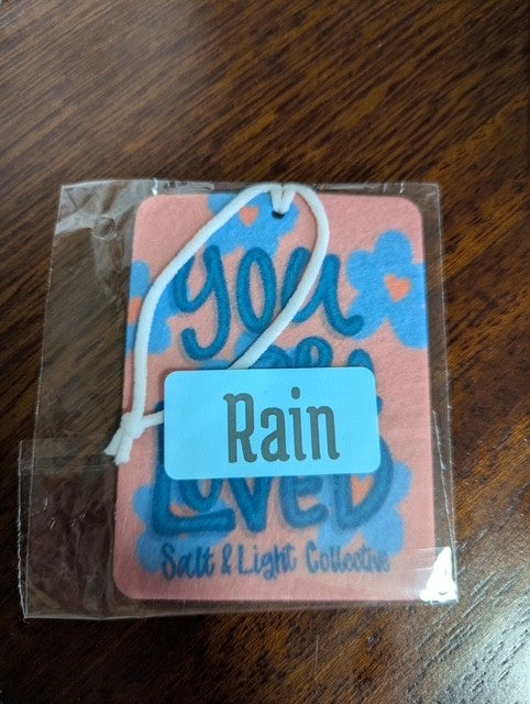 S&LCo You are loved felt freshie: Rain