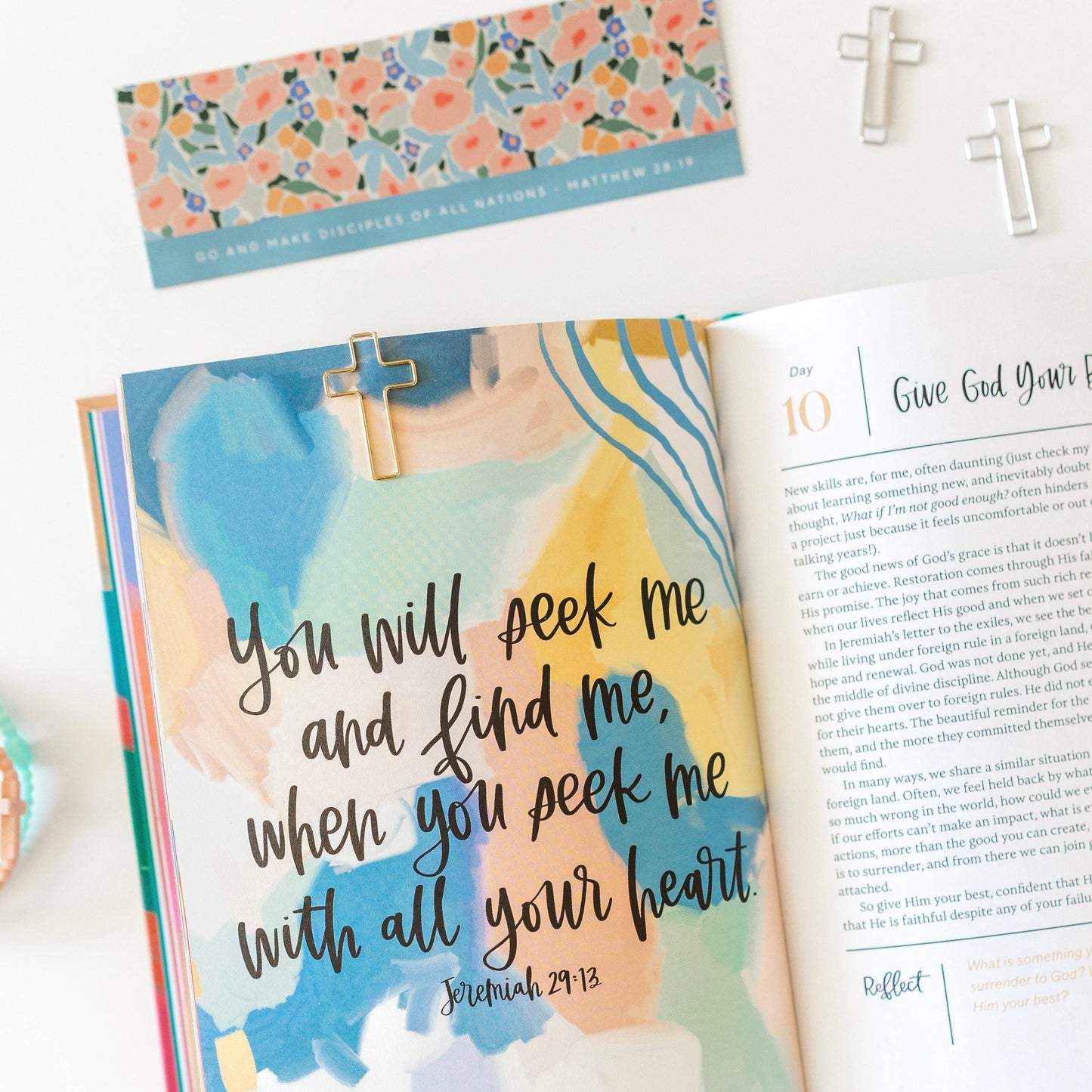 Bookmark + Cross Paper Clips: Matthew 28:19