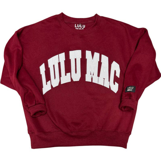 Lulu Mac Maroon/White