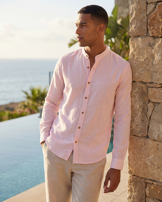 Men's Pink Button-Down Shirt
