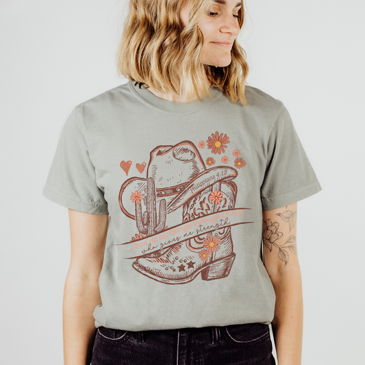 I Can Do All Things Comfort Colors Christian Western T Shirt
