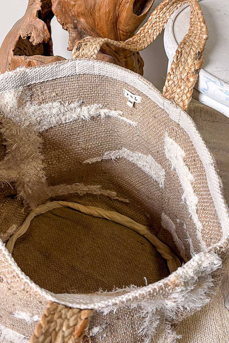 Handwoven Soft Beige Tones Casual Tote Bag