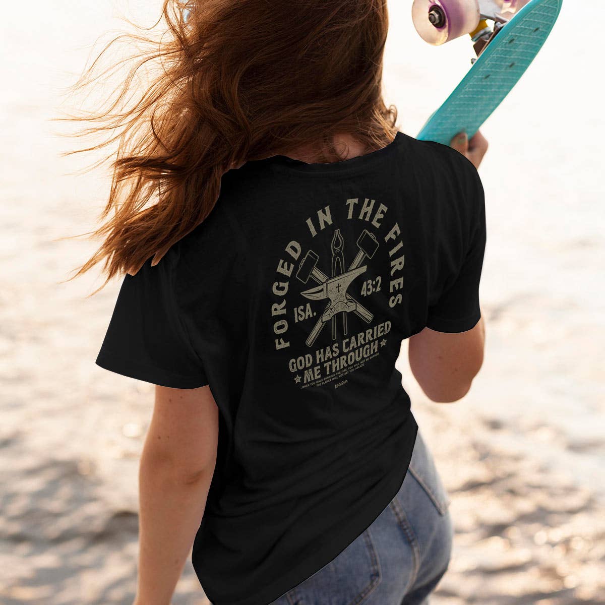 Christian T-Shirt Forged In Fires: Black